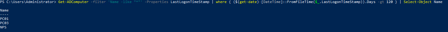 PowerShell | List old computers objects