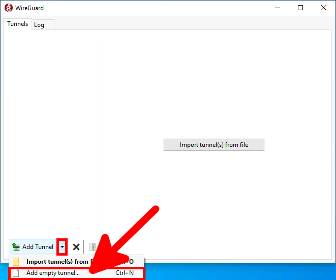 VPN WireGuard | Windows, client wireguard, ajouter un profil