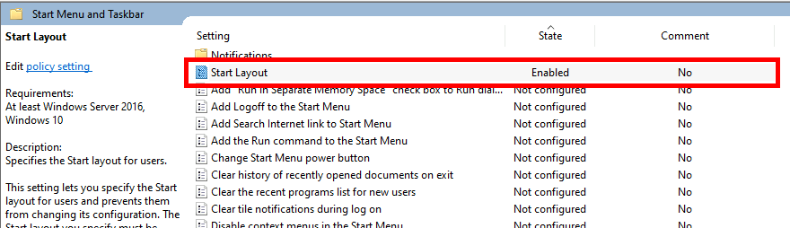 Disable Tiles from Start Menu