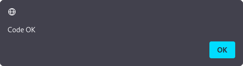 code validation window