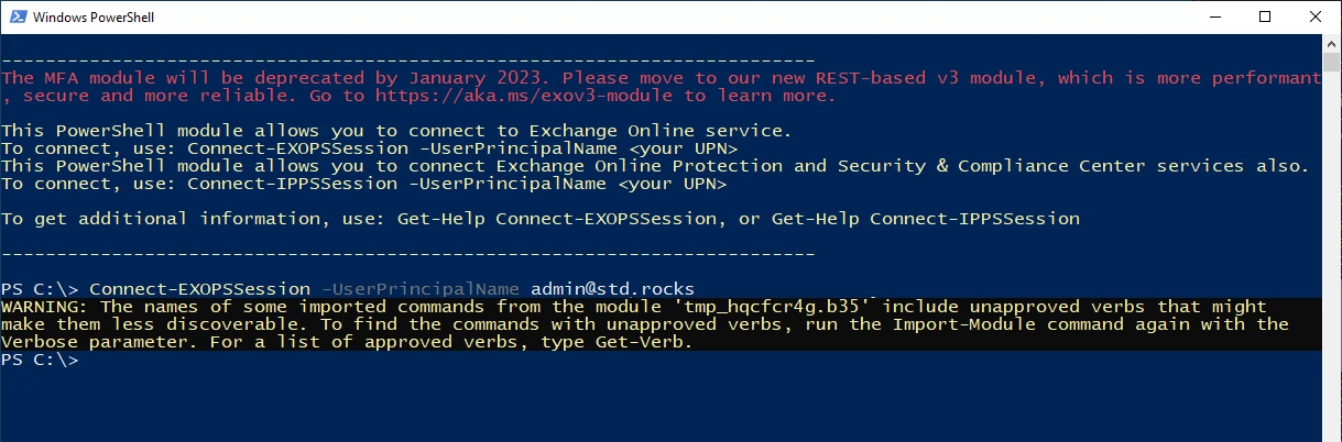 Microsoft 365, PowerShell Console