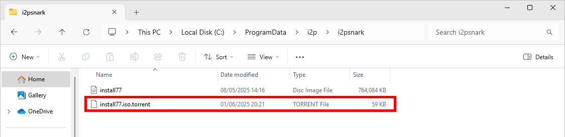 .torrent file created in user's directory