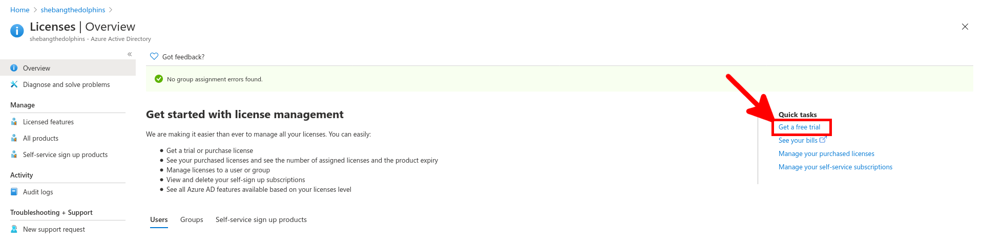 Azure Portal | Get a free trial