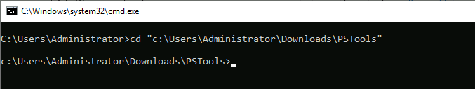 Windows PsExec | Windows Command move to pstools folder
